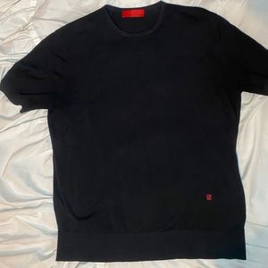Men’s black silk cotton, Carolina Herrera short sleeve T-shirt Size L